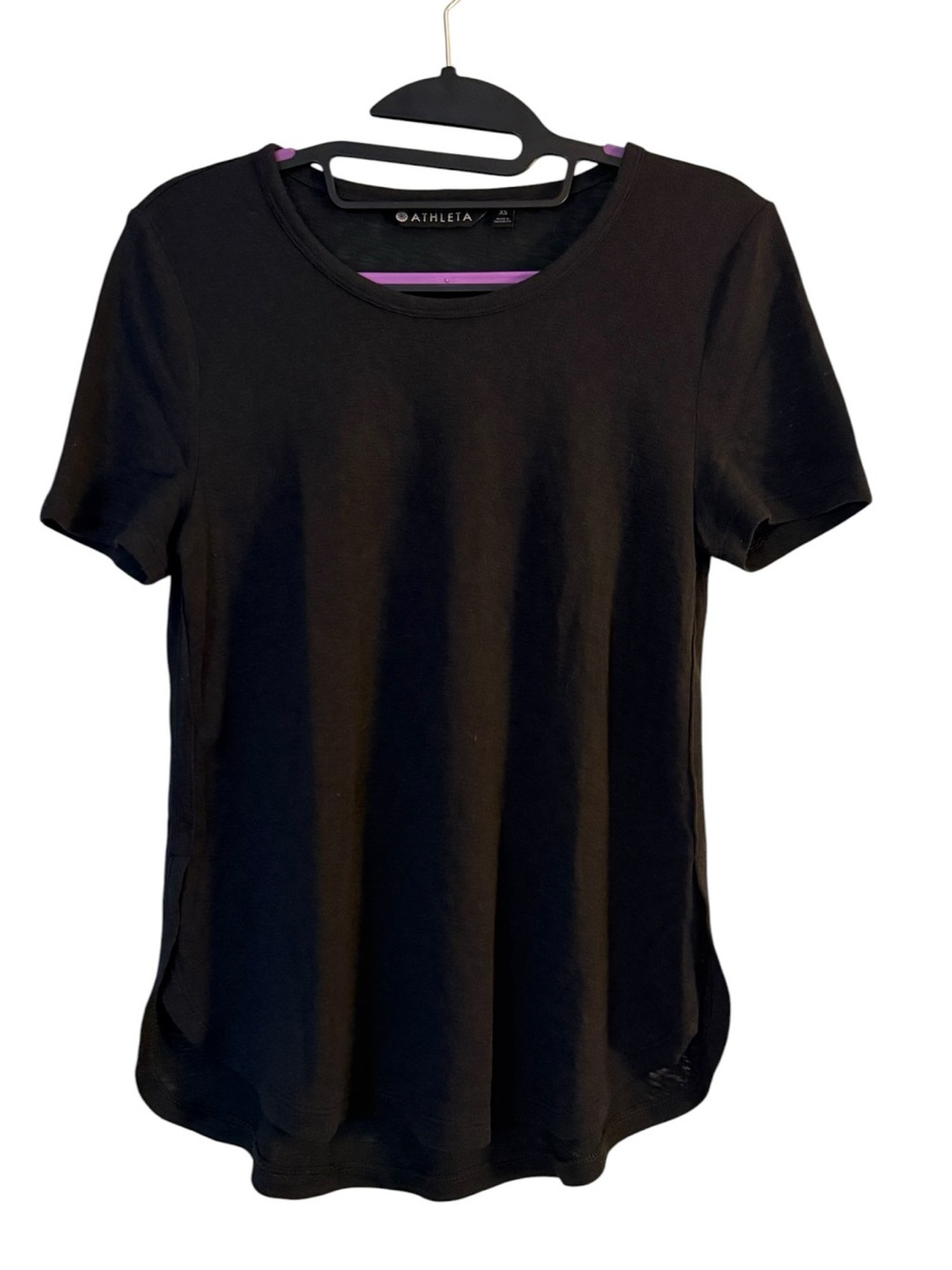 Athleta Black Short Sleeve Crew Tee